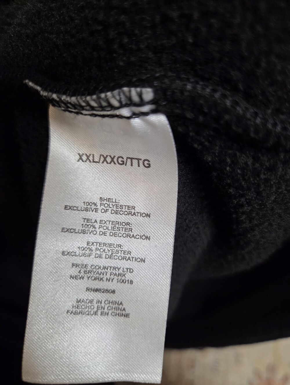 Free Country Men's Black & Gray Lightweight Fleece Jacket - Picture 6 of 8